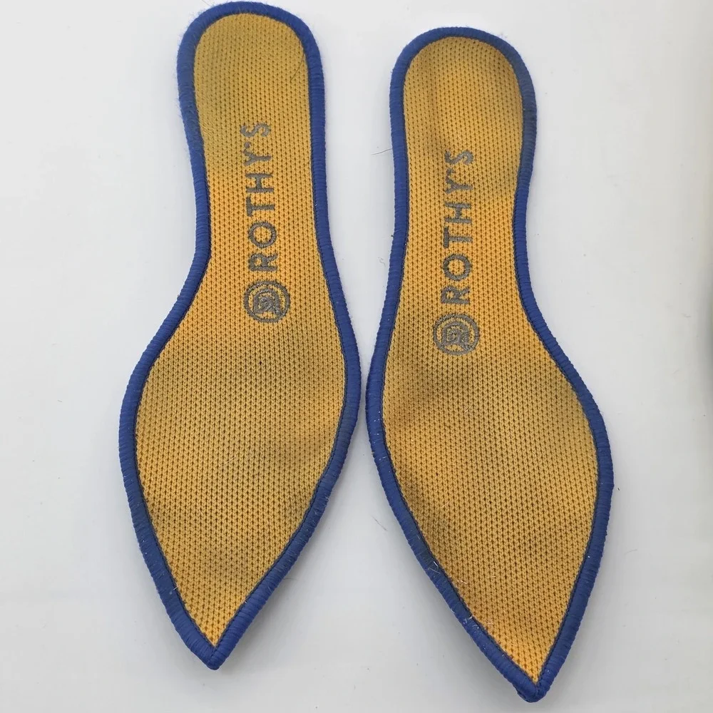 Rothys The Point Yellow Marigold Pointed Toe Flats Slip on Shoes Size W6.5
